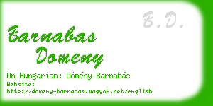 barnabas domeny business card