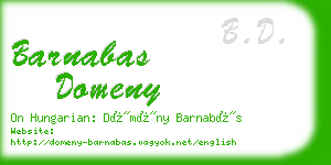 barnabas domeny business card